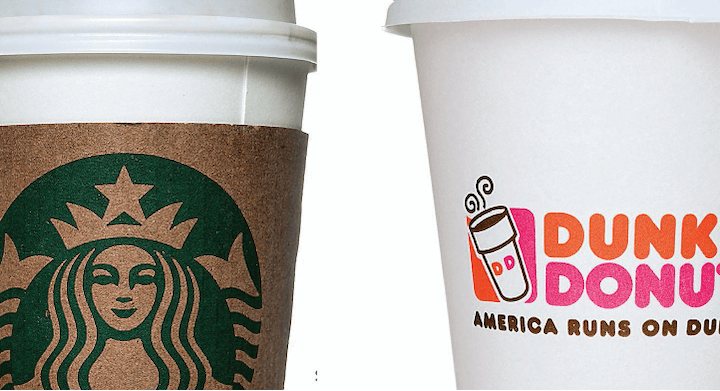 brand strategy-starbucks dunkin donuts cups
