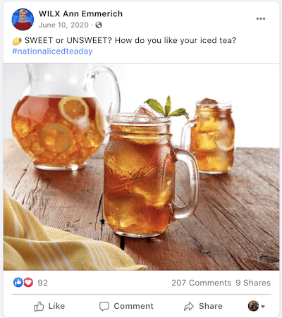 june marketing ideas national iced tea day post